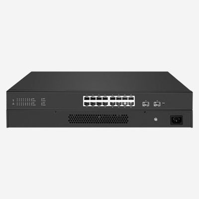 16-Port Desktop Network PoE Fiber Switch With QoS Support And Port Mirroring