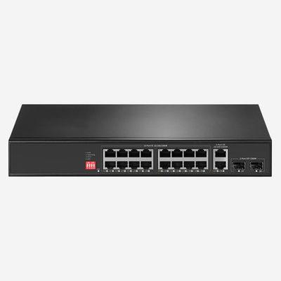 20 Ports RJ45 And SFP Gigabit Unmanaged Switch For Desktop Mounting No Configuration Required