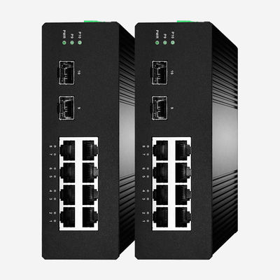 240W Industrial Poe Ethernet Switch Gigabit 8 Electric Ports 2 SFP Fiber Ports