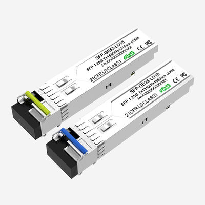 1310nm 1550nm Single Mode Fiber SFP Module 60km LC 1.25Gb/S