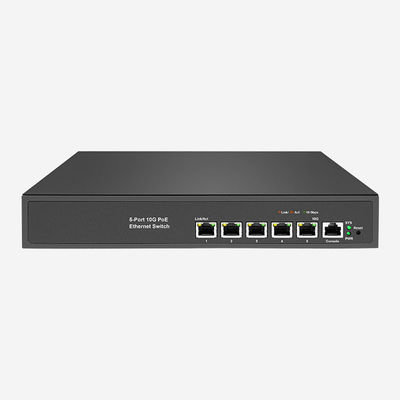 Velocidad de transferencia de datos con 10 GB PoE Ethernet Switch Seguridad SSH, 5 10Gbps Puerto RJ45