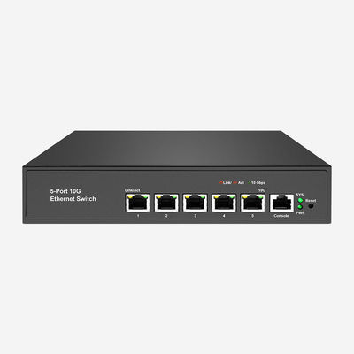 5 10G Adaptativo RJ45 Conectividad sin fisuras 10GB Layer 3 Switch con soporte QoS / VLAN