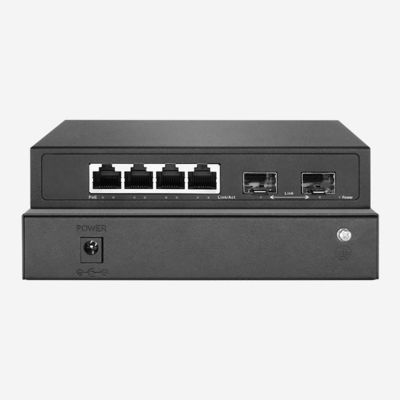 Gigabit External Supply Desktop Ethernet Switch With 4 RJ45 And 2 SFP Ports