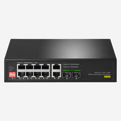 Conmutador Tonto no administrado con 10 Gigabit RJ45 y 2G SFP para soluciones de red suaves