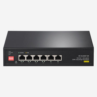 Capacidad de conmutación de 12 Gbps Gigabit Switch Ethernet no administrado con 6 puertos tipo RJ45