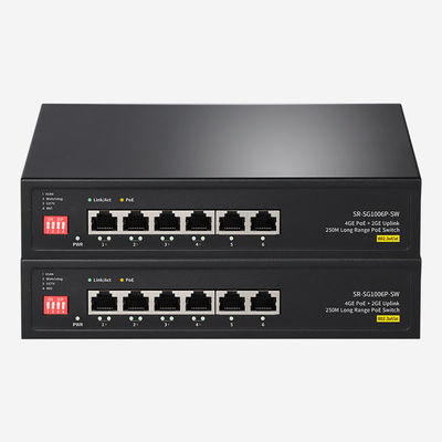 DIP Switch 6 puertos Gigabit Switch no administrado 12Gbps Capacidad de conmutación ideal para necesidades de búsqueda B2B